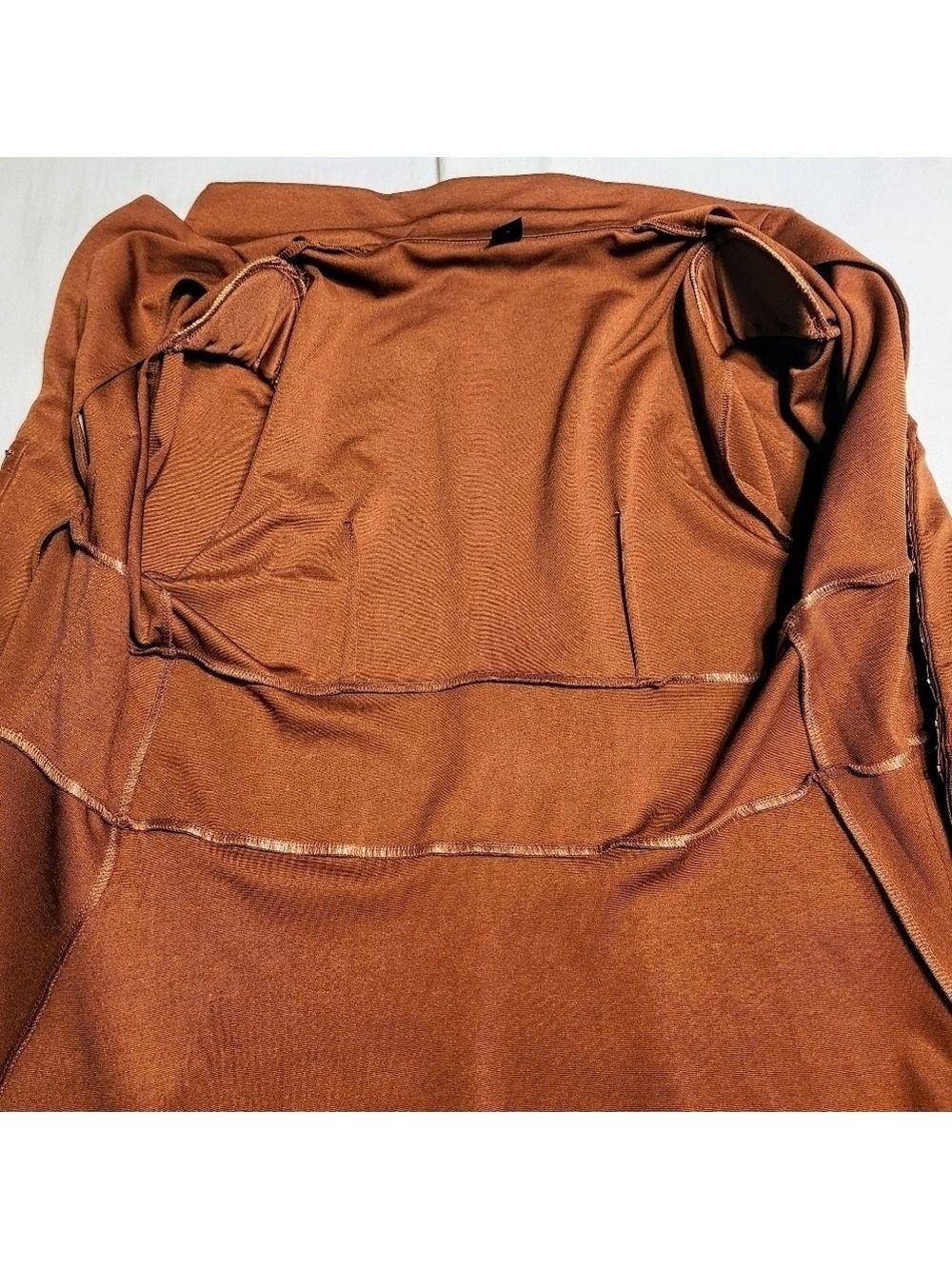 Shein Brown Hook And Eye Blazer Jacket Size 8 10 - Picture 8 of 10